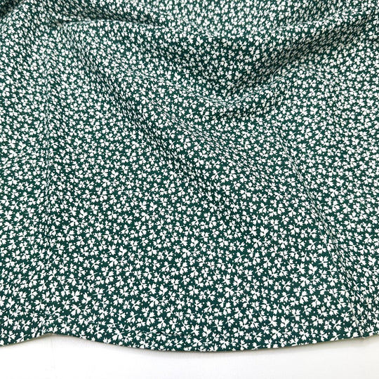 Lucked Out - Cotton Blend Woven - White/Green Clovers - 2M Bundle - True Deadstock fabric Fabric by private - Sustainable Textile | FABCYCLE