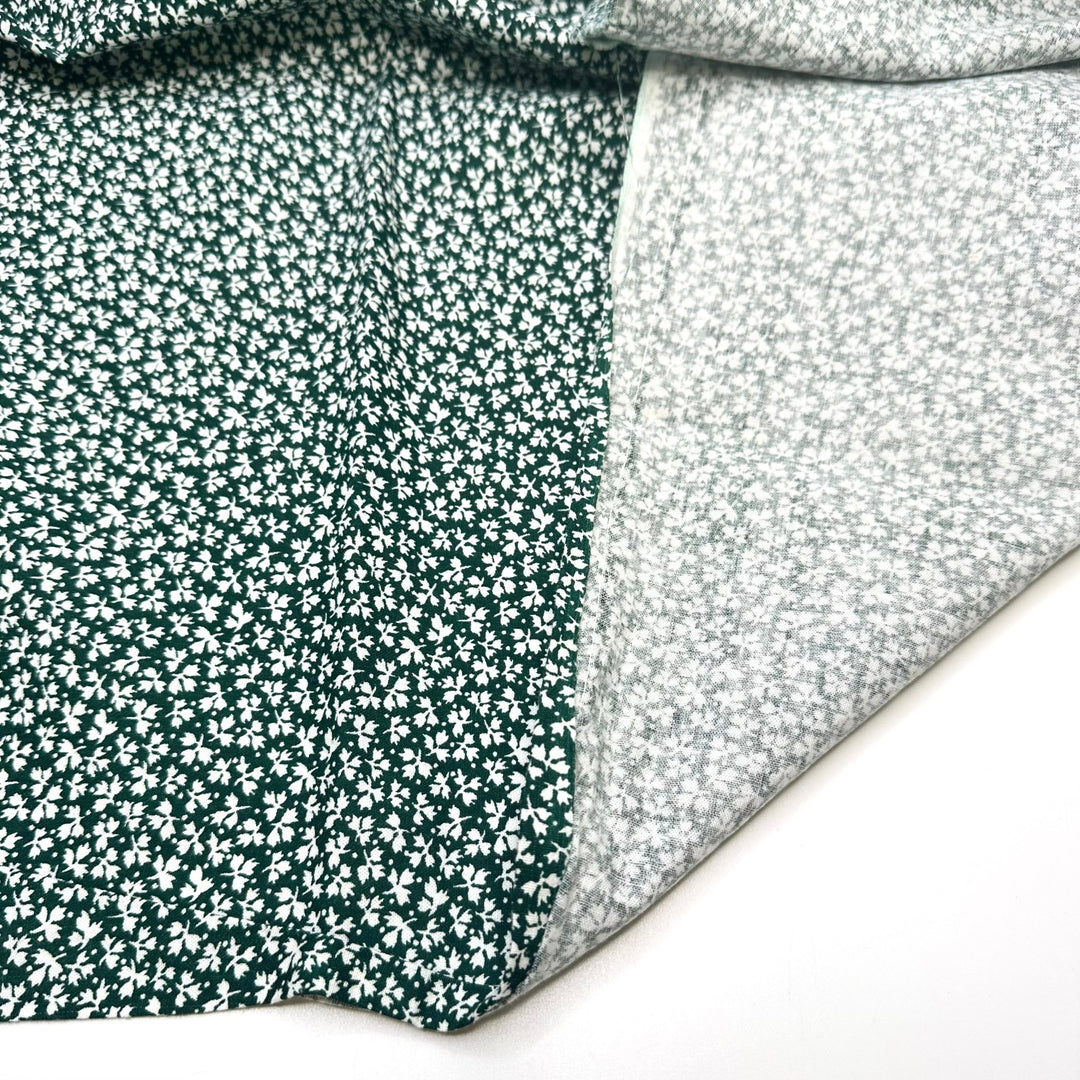 Lucked Out - Cotton Blend Woven - White/Green Clovers - 2M Bundle - True Deadstock fabric Fabric by private - Sustainable Textile | FABCYCLE