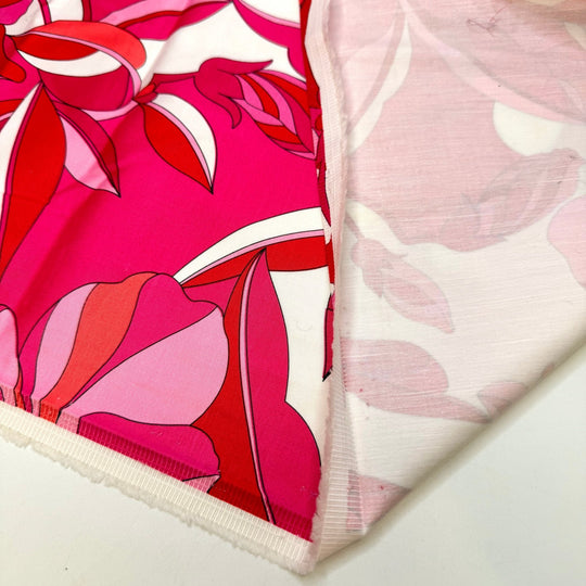 Lucky To Have You - Cotton Woven - Pink/White Floral - 2.3M Bundle - True Deadstock fabric Fabric by private - Sustainable Textile | FABCYCLE