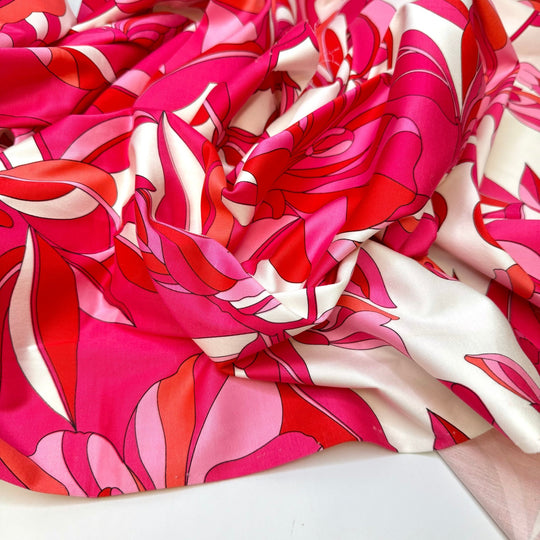 Lucky To Have You - Cotton Woven - Pink/White Floral - 2.3M Bundle - True Deadstock fabric Fabric by private - Sustainable Textile | FABCYCLE