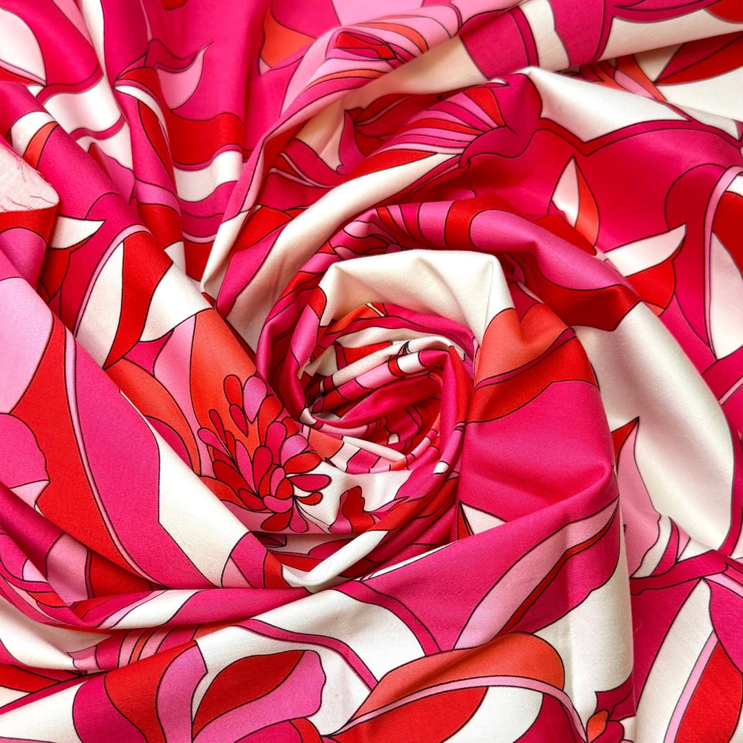 Lucky To Have You - Cotton Woven - Pink/White Floral - 2.3M Bundle - True Deadstock fabric Fabric by private - Sustainable Textile | FABCYCLE