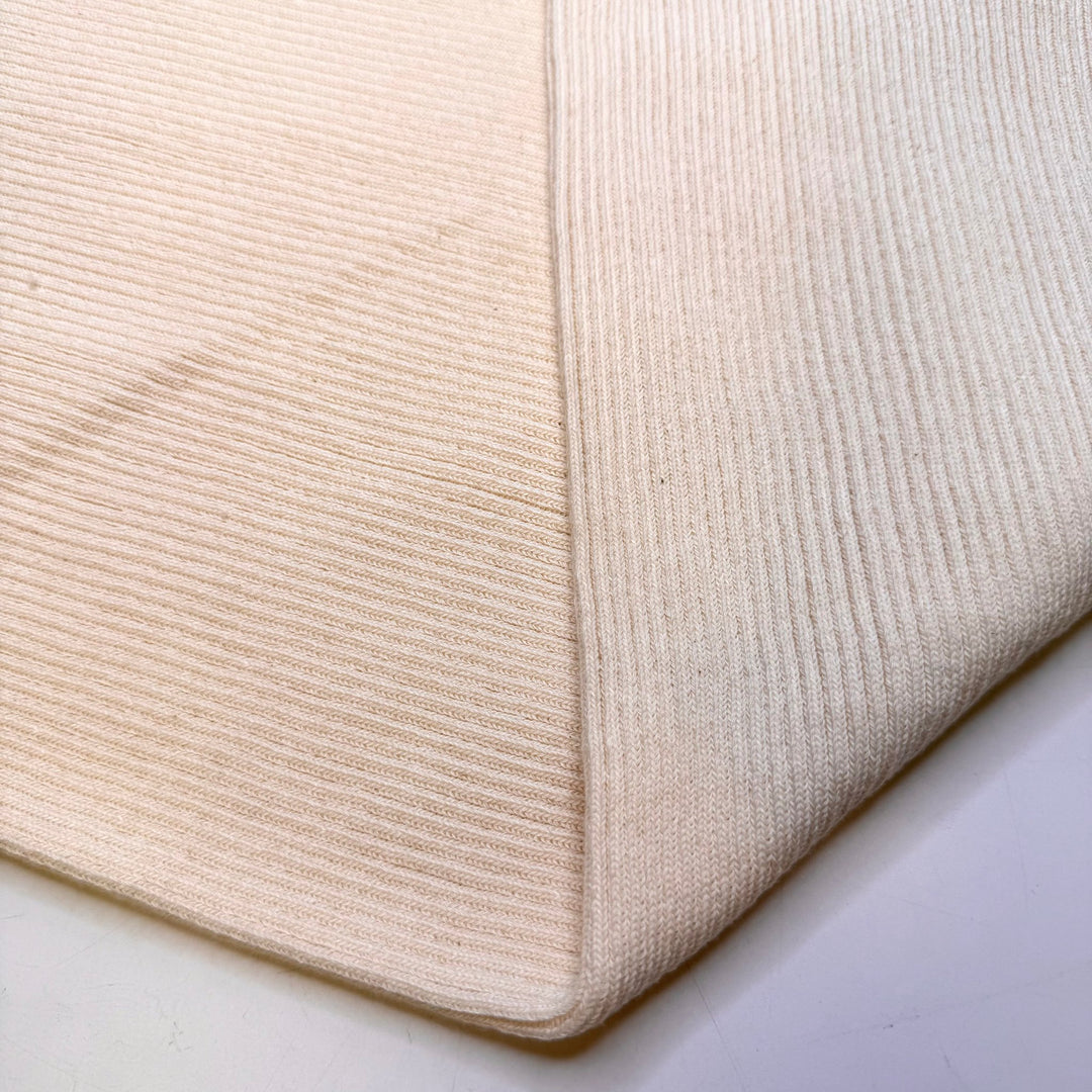 Luxury Snuggie - Tubular Rib Knit Natural Blend Knit - Cream - 2M Bundle - True Deadstock fabric Fabric by private - Sustainable Textile | FABCYCLE