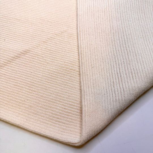 Luxury Snuggie - Tubular Rib Knit Natural Blend Knit - Cream - 2M Bundle - True Deadstock fabric Fabric by private - Sustainable Textile | FABCYCLE