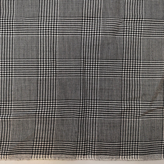 Magician - Poly/Cotton Woven - White/Black Plaid - 1.3M Bundle - True Deadstock fabric Fabric by private - Sustainable Textile | FABCYCLE