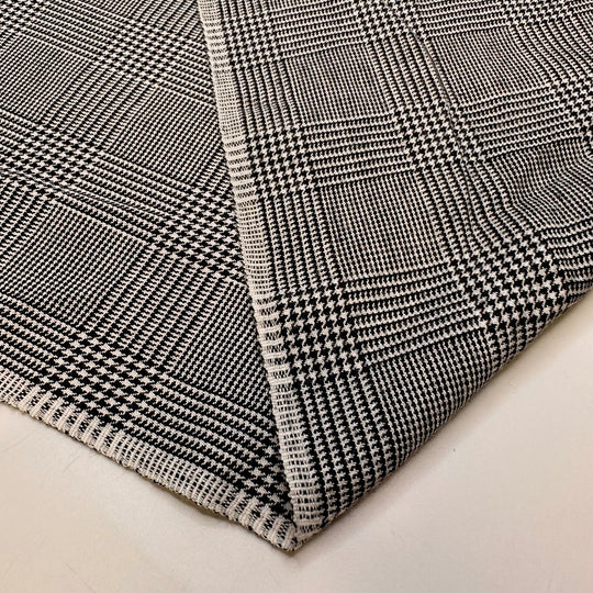 Magician - Poly/Cotton Woven - White/Black Plaid - 1.3M Bundle - True Deadstock fabric Fabric by private - Sustainable Textile | FABCYCLE