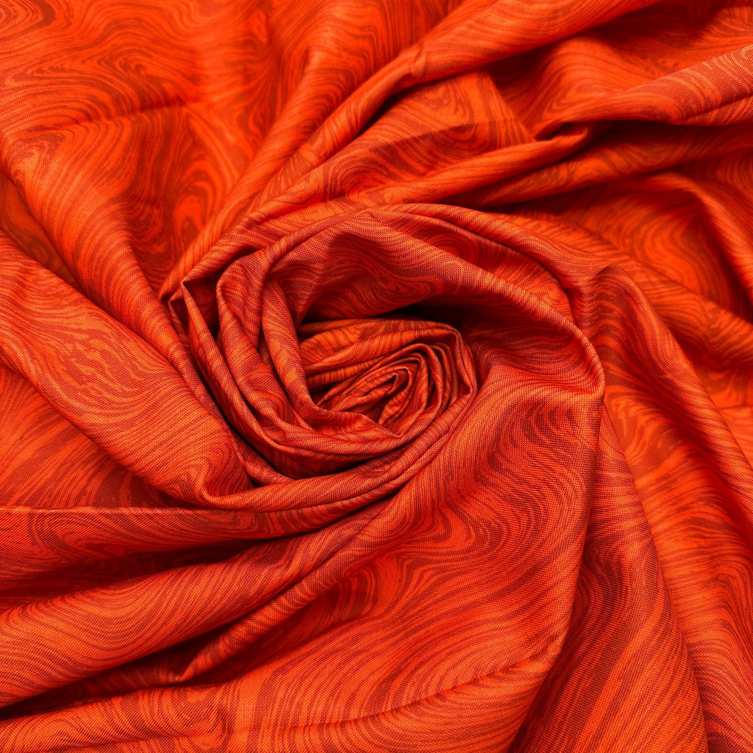Magma Flow - Cotton Woven - Orange Abstract - 2M Bundle - True Deadstock fabric Fabric by private - Sustainable Textile | FABCYCLE
