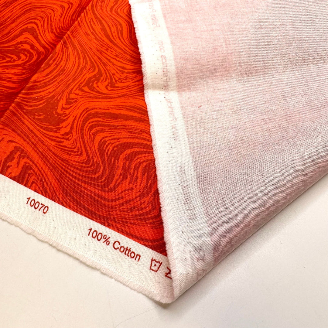 Magma Flow - Cotton Woven - Orange Abstract - 2M Bundle - True Deadstock fabric Fabric by private - Sustainable Textile | FABCYCLE