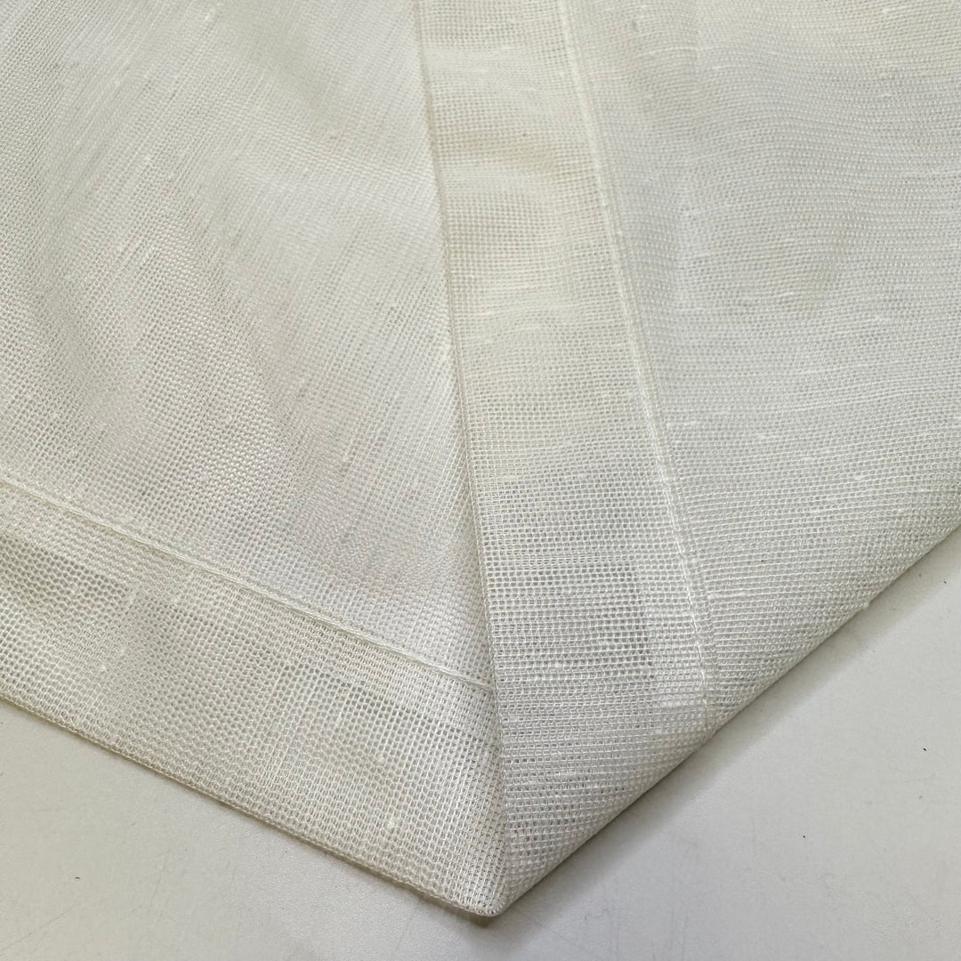 Maharaja Is A Kid - Polyester Blend Woven - White - 2.2M Bundle - True Deadstock fabric Fabric by private - Sustainable Textile | FABCYCLE