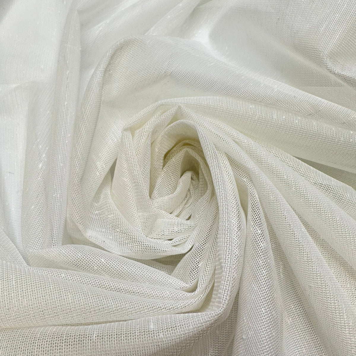 Maharaja Is A Kid - Polyester Blend Woven - White - 2.2M Bundle - True Deadstock fabric Fabric by private - Sustainable Textile | FABCYCLE