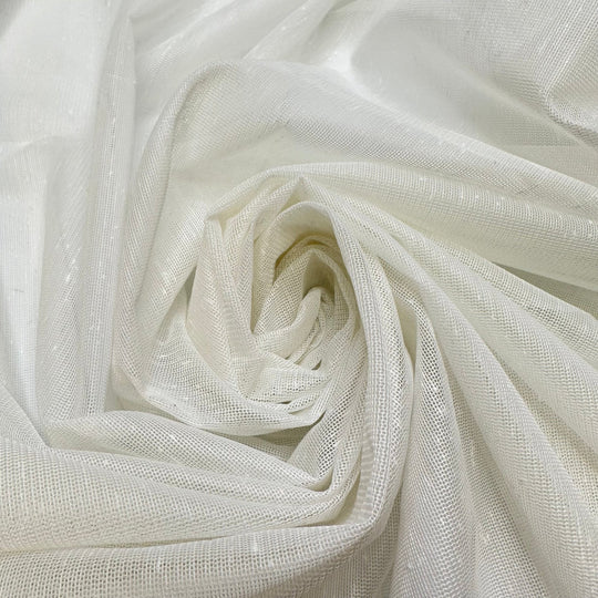 Maharaja Is A Kid - Polyester Blend Woven - White - 2.2M Bundle - True Deadstock fabric Fabric by private - Sustainable Textile | FABCYCLE