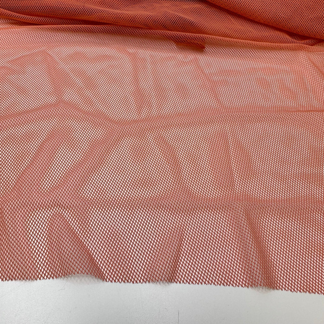Make Me Blush - Mesh Polyester Blend Knit - Peach - 2.7M Bundle - True Deadstock fabric Fabric by private - Sustainable Textile | FABCYCLE