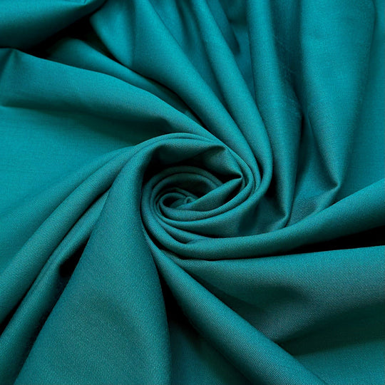 Make Me Into Something Good - Wool Woven - Teal - 3.6M Bundle - True Deadstock fabric Fabric by private - Sustainable Textile | FABCYCLE