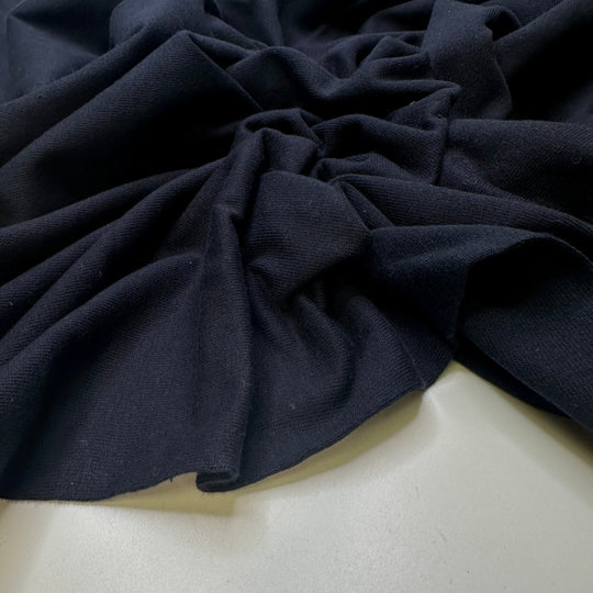 Make Me - Tubular Rib Knit Cotton Blend Knit - Dark Navy - 1M Bundle - True Deadstock fabric Fabric by private - Sustainable Textile | FABCYCLE