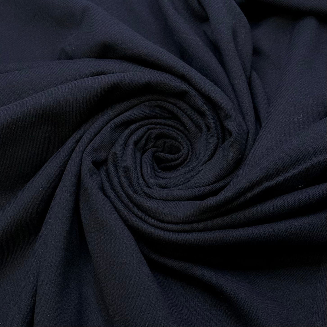 Make Me - Tubular Rib Knit Cotton Blend Knit - Dark Navy - 1M Bundle - True Deadstock fabric Fabric by private - Sustainable Textile | FABCYCLE
