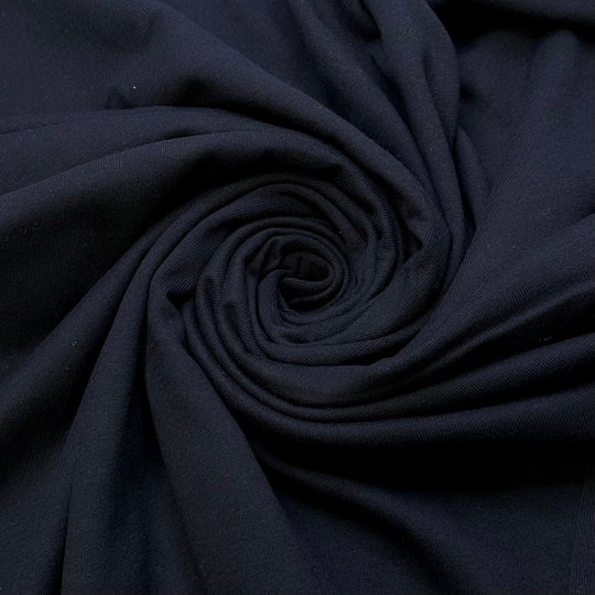 Make Me - Tubular Rib Knit Cotton Blend Knit - Dark Navy - 1M Bundle - True Deadstock fabric Fabric by private - Sustainable Textile | FABCYCLE