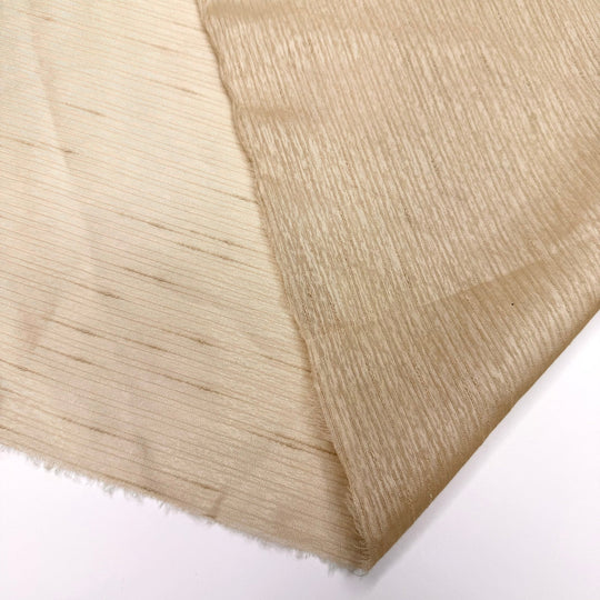 Makers Mingle - Chiffon Polyester Blend Woven - Light Beige Stripes - 1.9M Bundle - True Deadstock fabric Fabric by private - Sustainable Textile | FABCYCLE