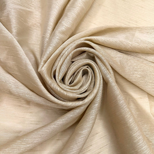 Makers Mingle - Chiffon Polyester Blend Woven - Light Beige Stripes - 1.9M Bundle - True Deadstock fabric Fabric by private - Sustainable Textile | FABCYCLE