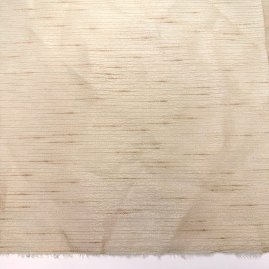 Makers Mingle - Chiffon Polyester Blend Woven - Light Beige Stripes - 1.9M Bundle - True Deadstock fabric Fabric by private - Sustainable Textile | FABCYCLE