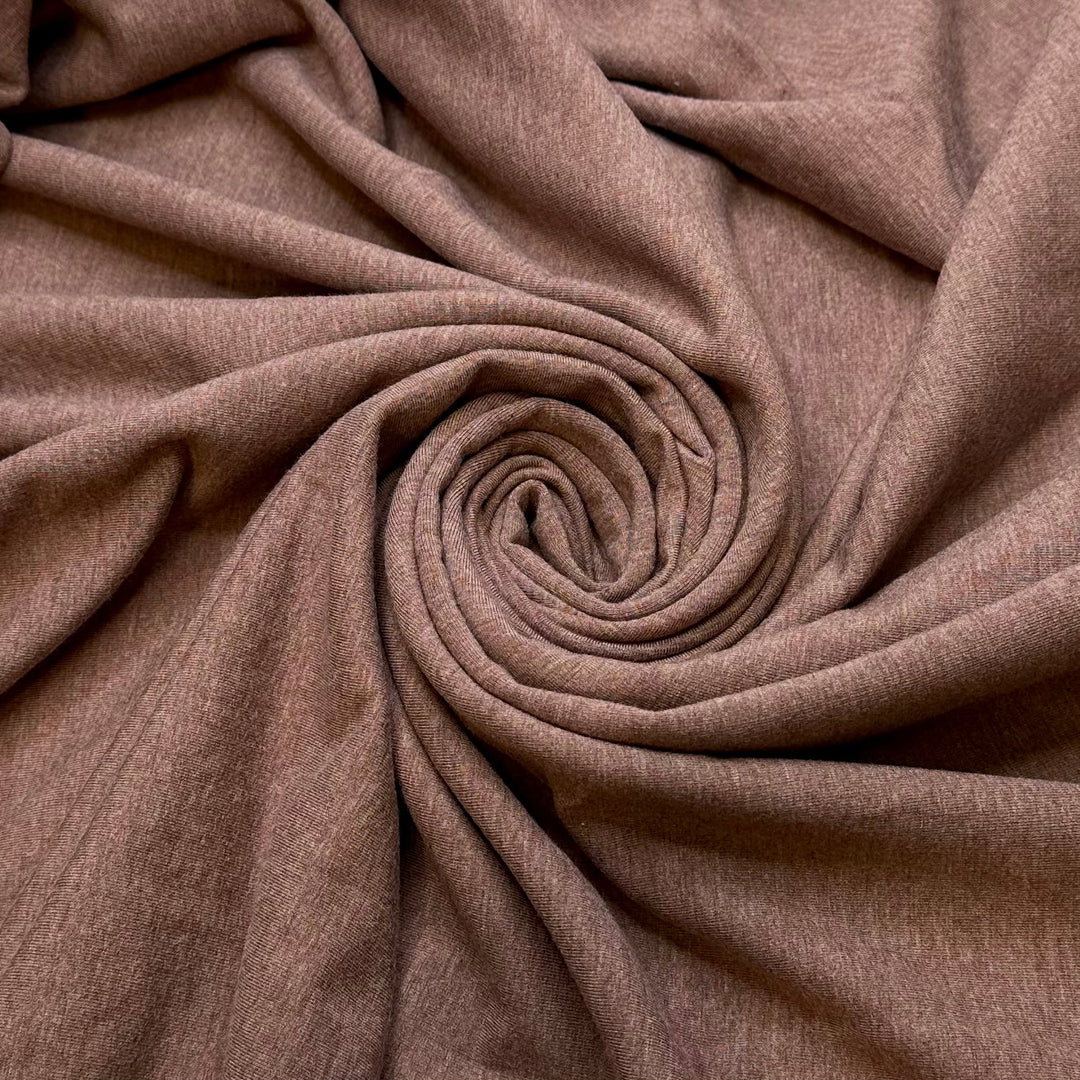 Making A Gingerbread House - Jersey Fleece Bamboo Blend Knit - Light Brown - 1.7M Bundle - True Deadstock fabric Fabric by private - Sustainable Textile | FABCYCLE