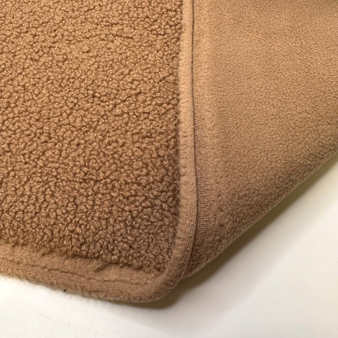 Making A Lean To - Fleece Polyester Blend Knit - Light Beige - 2M Bundle - True Deadstock fabric Fabric by private - Sustainable Textile | FABCYCLE