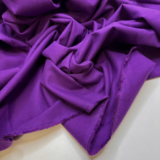 Making A New Coat - Brushed Twill Weave Cotton Woven - Purple - 2M Bundle - True Deadstock fabric Fabric by private - Sustainable Textile | FABCYCLE