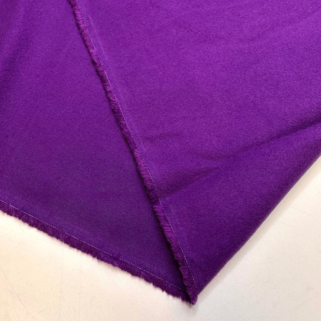 Making A New Coat - Brushed Twill Weave Cotton Woven - Purple - 2M Bundle - True Deadstock fabric Fabric by private - Sustainable Textile | FABCYCLE