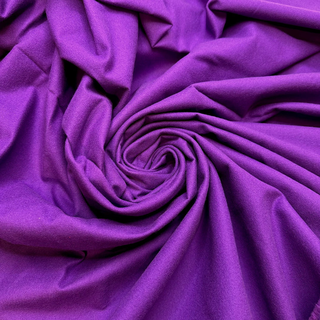 Making A New Coat - Brushed Twill Weave Cotton Woven - Purple - 2M Bundle - True Deadstock fabric Fabric by private - Sustainable Textile | FABCYCLE