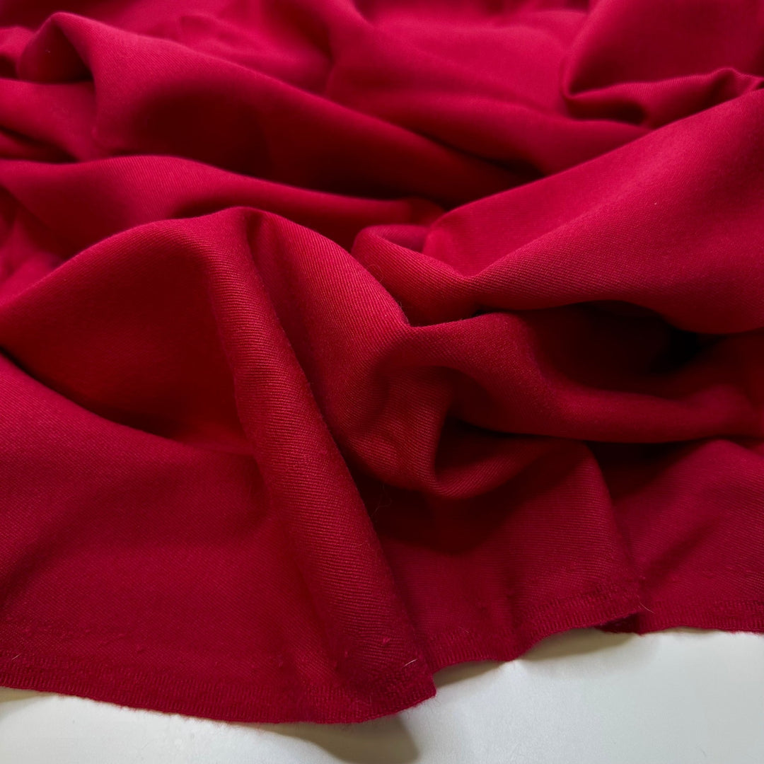 Making A Tux For Santa - Wool Woven - Red - 0.85M Bundle - True Deadstock fabric Fabric by private - Sustainable Textile | FABCYCLE
