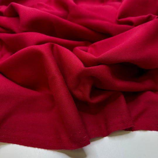 Making A Tux For Santa - Wool Woven - Red - 0.85M Bundle - True Deadstock fabric Fabric by private - Sustainable Textile | FABCYCLE
