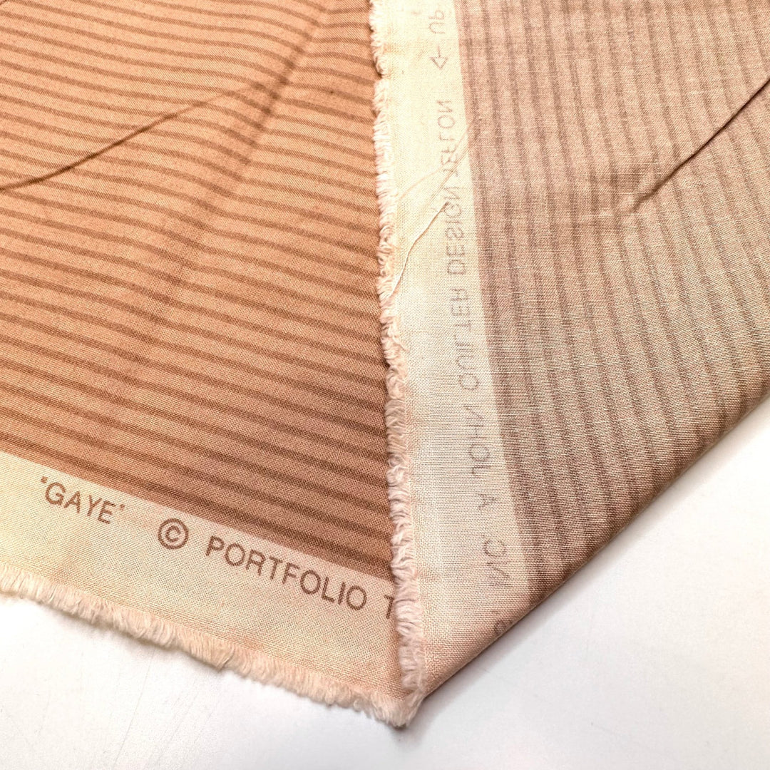 Making Beige Fun - Vintage Cotton Woven - Beige Stripes - 1.5M Bundle - True Deadstock fabric Fabric by private - Sustainable Textile | FABCYCLE