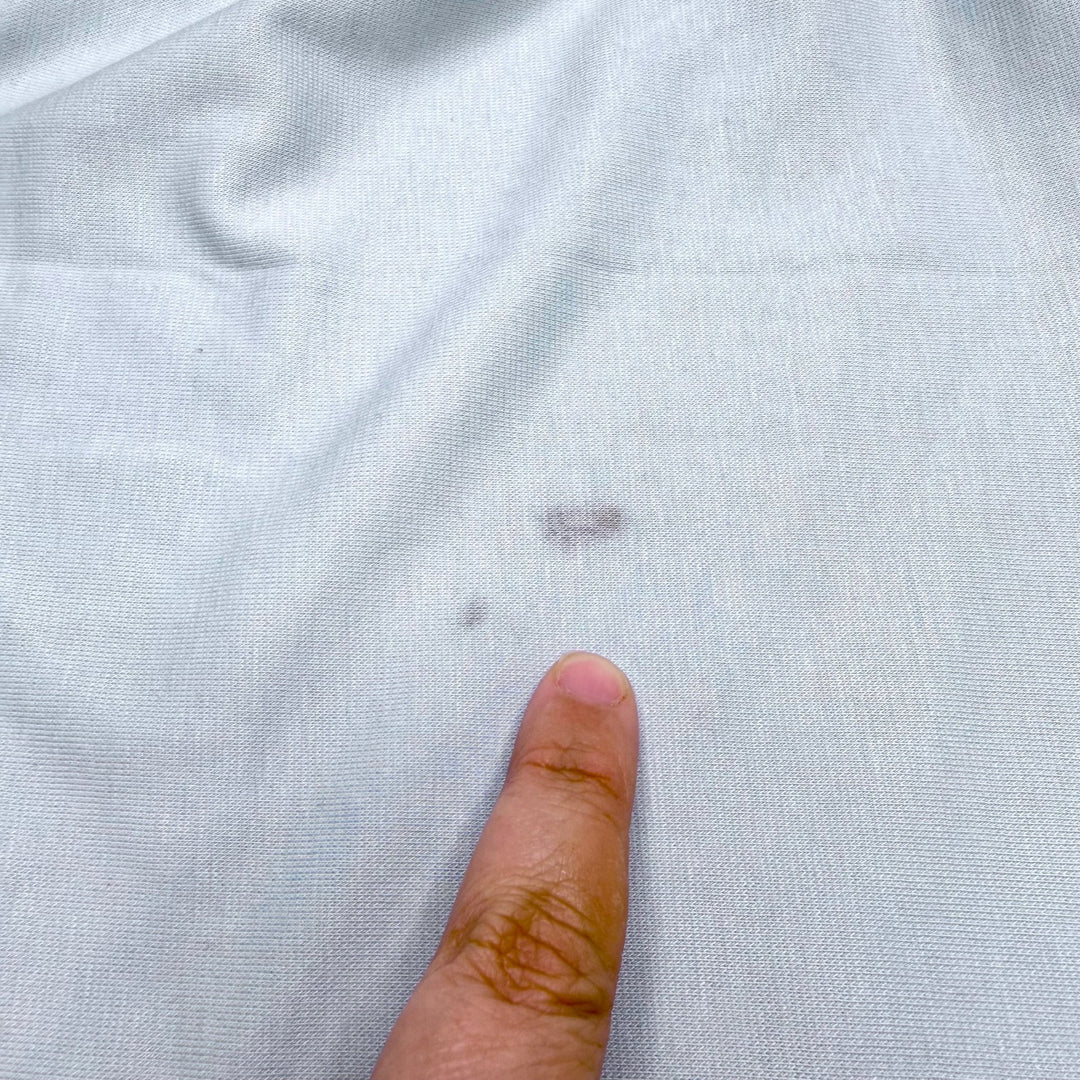 Making Macarons - Rib Knit Cotton Blend Knit - Light Blue - 1.3M Bundle - True Deadstock fabric Fabric by private - Sustainable Textile | FABCYCLE