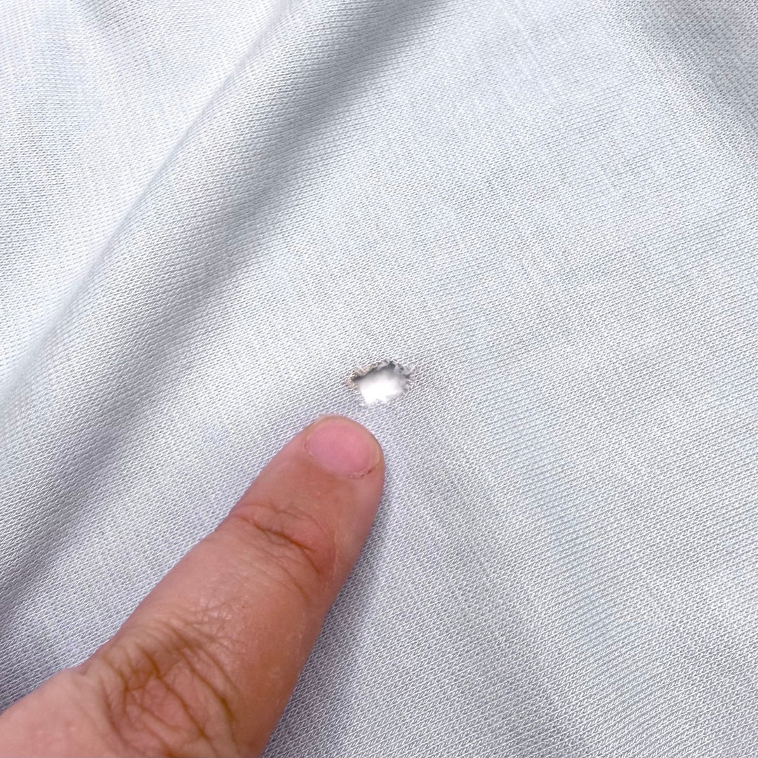Making Macarons - Rib Knit Cotton Blend Knit - Light Blue - 1.3M Bundle - True Deadstock fabric Fabric by private - Sustainable Textile | FABCYCLE