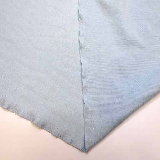 Making Macarons - Rib Knit Cotton Blend Knit - Light Blue - 1.3M Bundle - True Deadstock fabric Fabric by private - Sustainable Textile | FABCYCLE