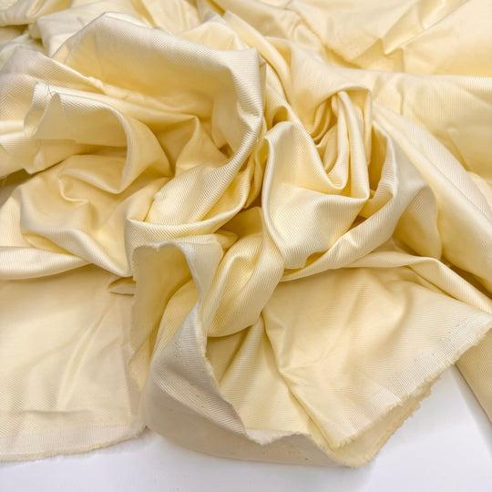 Making Mashed Potatoes - Twill Weave Cotton/Rayon Woven - Dark Cream - 1M Bundle - True Deadstock fabric Fabric by private - Sustainable Textile | FABCYCLE