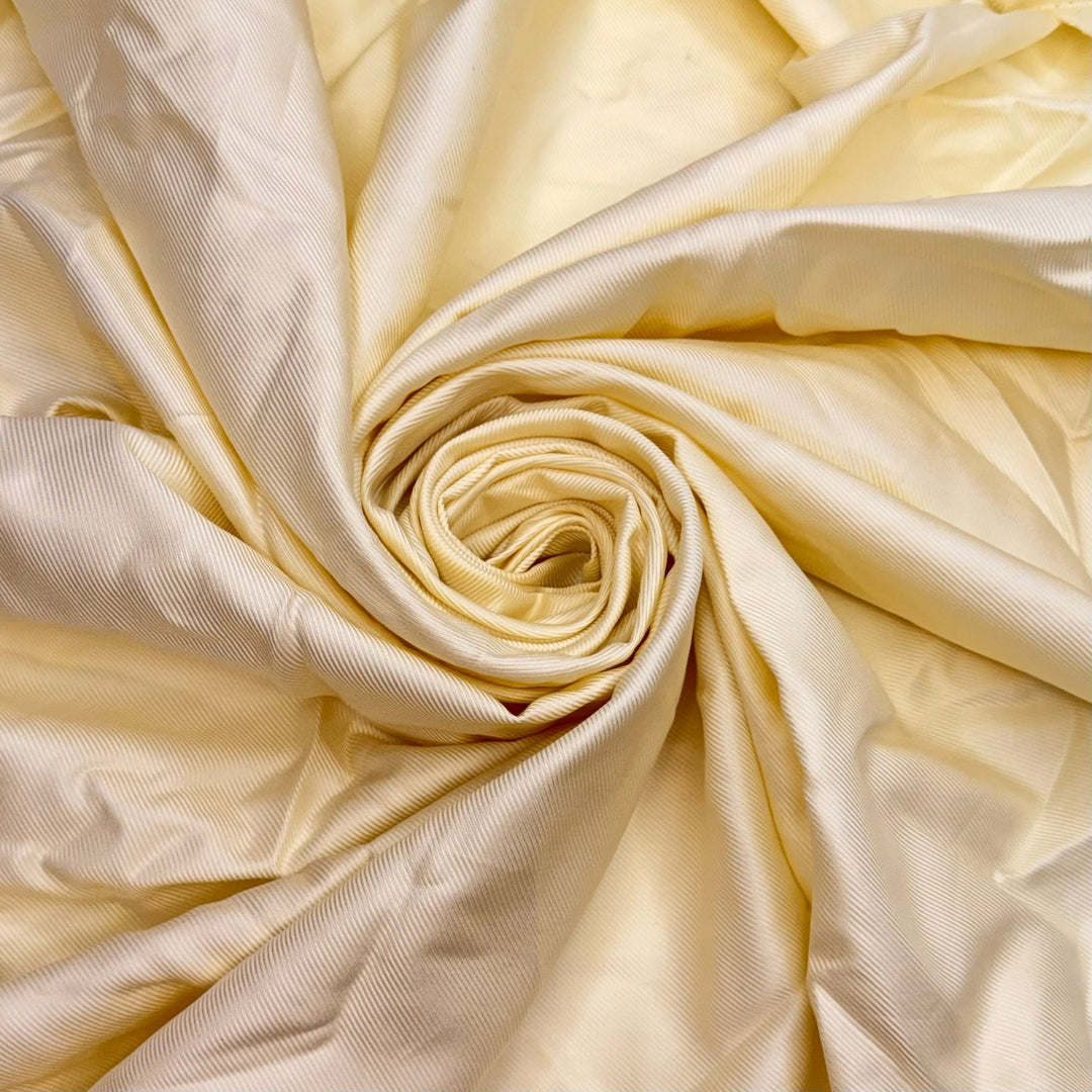 Making Mashed Potatoes - Twill Weave Cotton/Rayon Woven - Dark Cream - 1M Bundle - True Deadstock fabric Fabric by private - Sustainable Textile | FABCYCLE