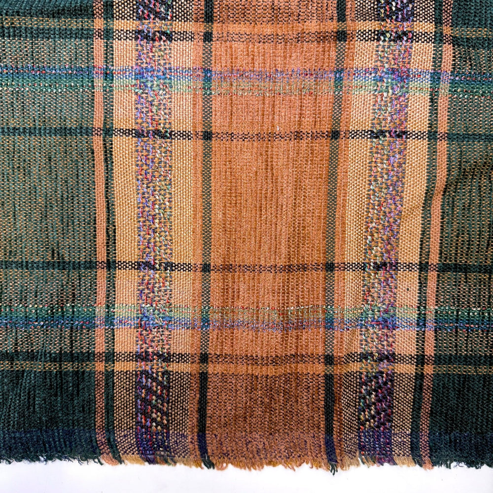 Making My Own Furniture - Acrylic Blend Woven - Green/Beige Plaid - 3M Bundle - True Deadstock fabric Fabric by private - Sustainable Textile | FABCYCLE