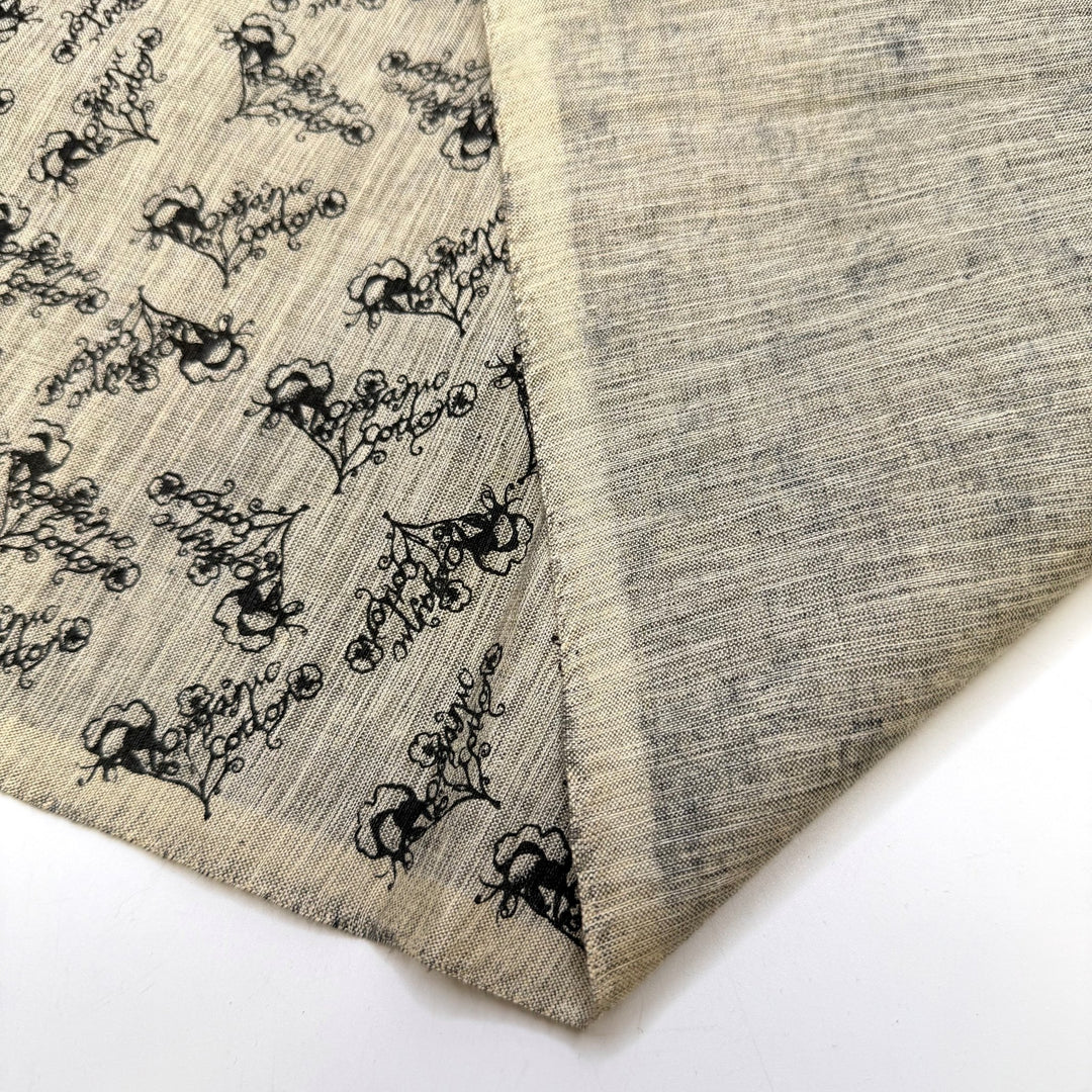 Making My Own Yarn - Twill Weave Organic Cotton Woven - Grey/Beige Organic Cotton - 4M Bundle - True Deadstock fabric Fabric by private - Sustainable Textile | FABCYCLE