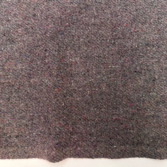 Making My Party Outfit - Tweed Wool/Unknown Reclaimed Fibers Woven - Dark Grey Multi - 1.75M Bundle - True Deadstock fabric Fabric by private - Sustainable Textile | FABCYCLE