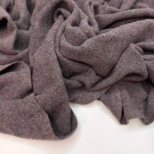 Making My Party Outfit - Tweed Wool/Unknown Reclaimed Fibers Woven - Dark Grey Multi - 1.75M Bundle - True Deadstock fabric Fabric by private - Sustainable Textile | FABCYCLE