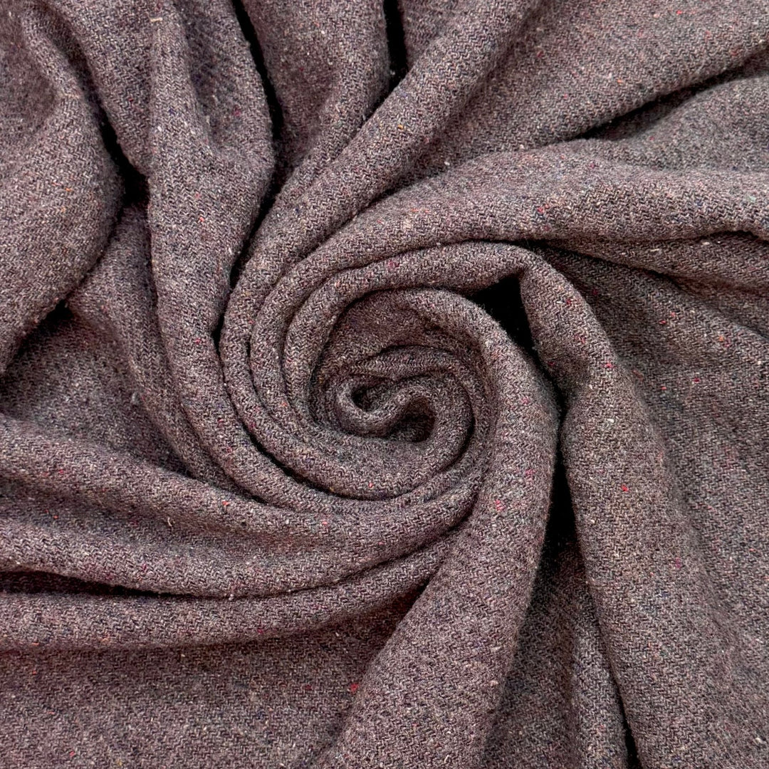 Making My Party Outfit - Tweed Wool/Unknown Reclaimed Fibers Woven - Dark Grey Multi - 1.75M Bundle - True Deadstock fabric Fabric by private - Sustainable Textile | FABCYCLE