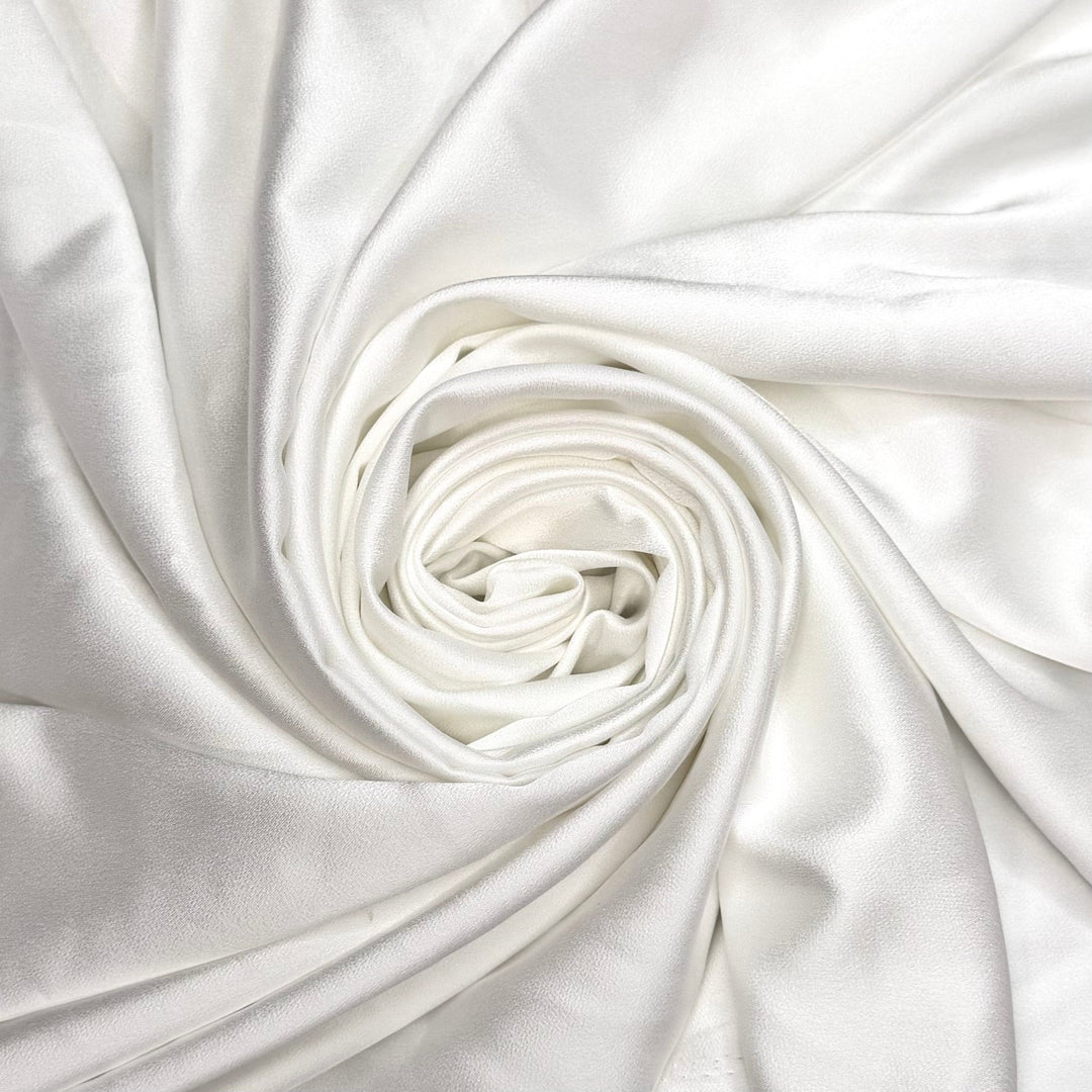 Making My Wedding Dress - Satin Polyester Blend Woven - White - 3.5M Bundle - True Deadstock fabric Fabric by private - Sustainable Textile | FABCYCLE