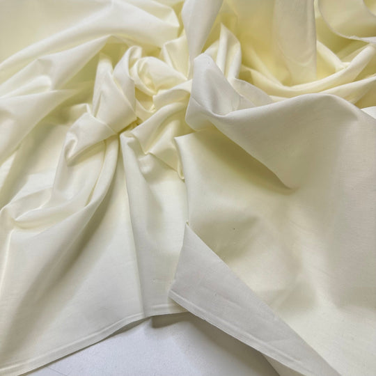 Making Paper Snowflakes - Polyester Blend Woven - Cream - 3.7M Bundle - True Deadstock fabric Fabric by private - Sustainable Textile | FABCYCLE