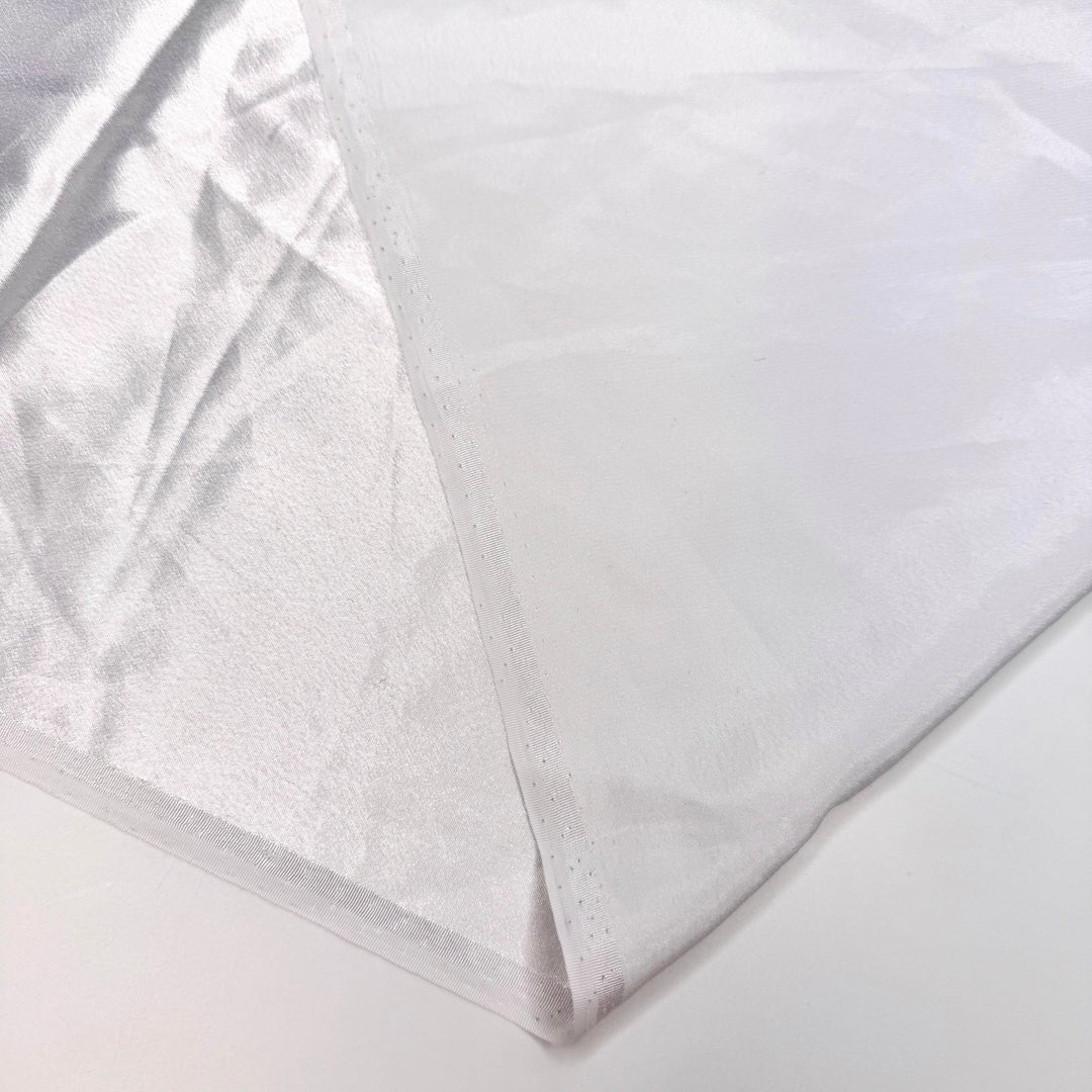 Making Snow Cones - Satin Poly Woven - White - 1.35M Bundle - True Deadstock fabric Fabric by private - Sustainable Textile | FABCYCLE