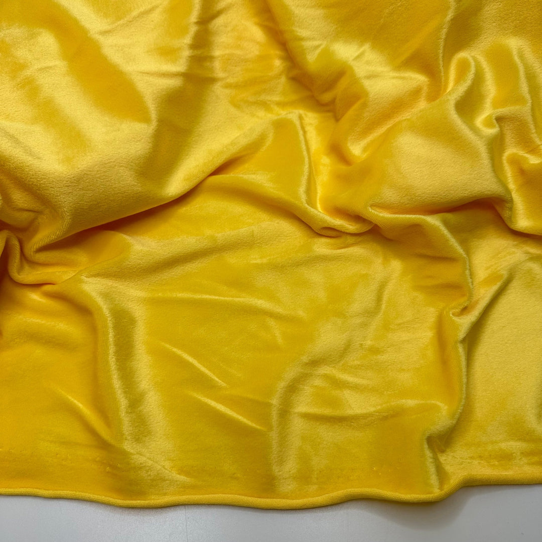 Mango Sushi - Knitted Velour Poly Knit - Yellow - 3.5M Bundle - True Deadstock fabric Fabric by private - Sustainable Textile | FABCYCLE
