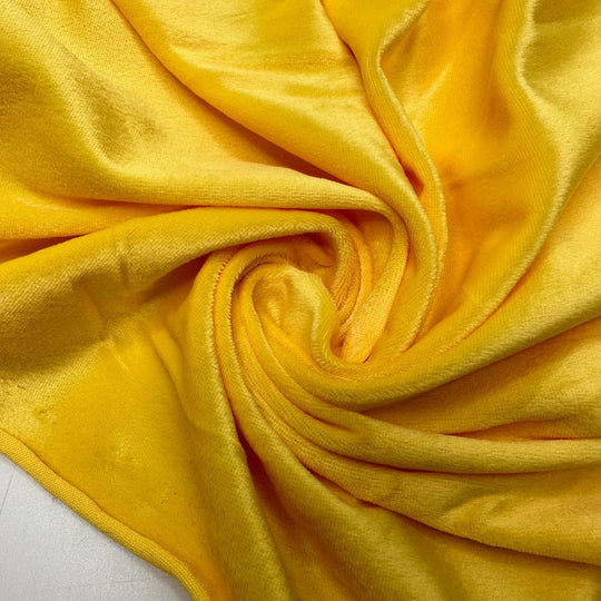 Mango Sushi - Knitted Velour Poly Knit - Yellow - 3.5M Bundle - True Deadstock fabric Fabric by private - Sustainable Textile | FABCYCLE