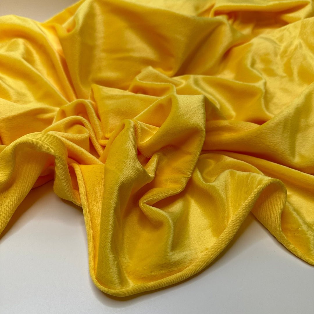 Mango Sushi - Knitted Velour Poly Knit - Yellow - 3.5M Bundle - True Deadstock fabric Fabric by private - Sustainable Textile | FABCYCLE
