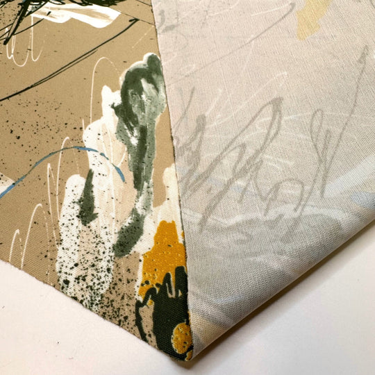 Mapping Our Route - Polyester Blend Knit - Light Beige Multi Abstract - 2.15M Bundle - True Deadstock fabric Fabric by private - Sustainable Textile | FABCYCLE