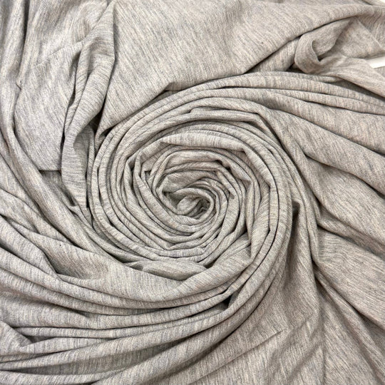 Marco Polo - Jersey Wool Blend Knit - Light Grey - 2.1M Bundle - True Deadstock fabric Fabric by private - Sustainable Textile | FABCYCLE