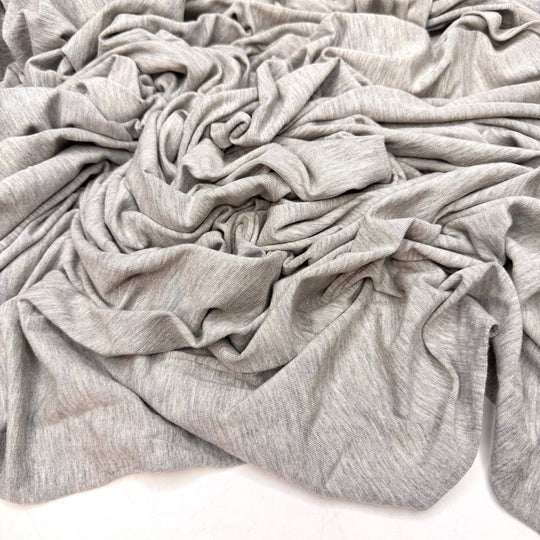 Marco Polo - Jersey Wool Blend Knit - Light Grey - 2.1M Bundle - True Deadstock fabric Fabric by private - Sustainable Textile | FABCYCLE