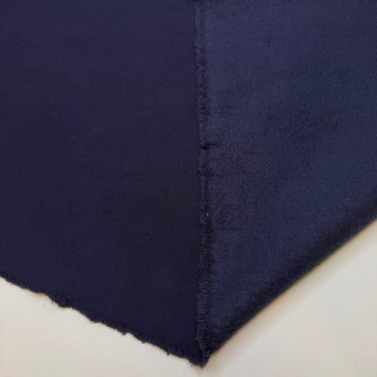 Marine Reindeer - Jersey Fleece Cotton Blend Knit - Navy - 0.6M Bundle - True Deadstock fabric Fabric by private - Sustainable Textile | FABCYCLE